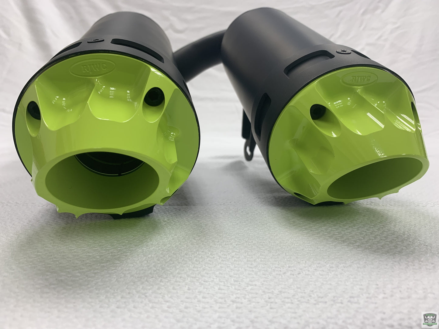 RJWC Dual Exhaust Ceramic Coated Black with Color Matched Tips and Lettering
