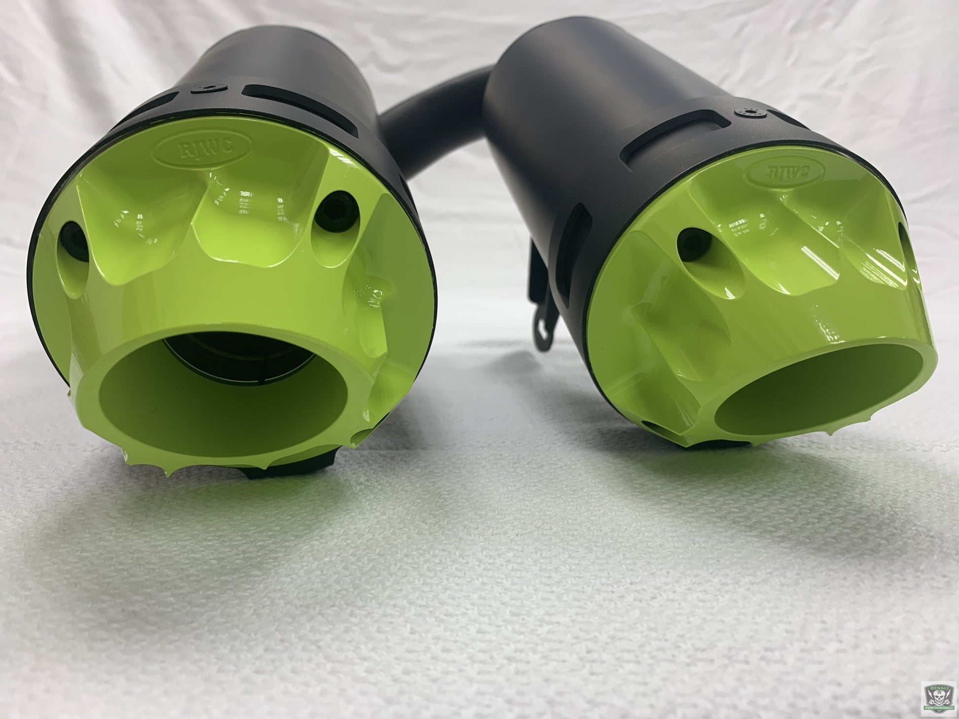 RJWC Dual Exhaust Ceramic Coated Black with Color Matched Tips and Lettering