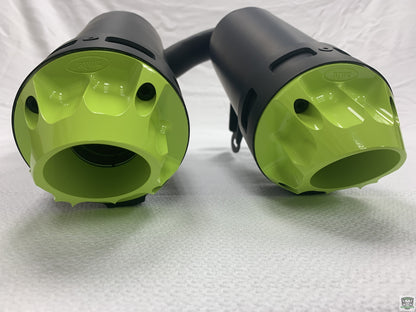 RJWC Dual Exhaust Ceramic Coated Black with Color Matched Tips and Lettering