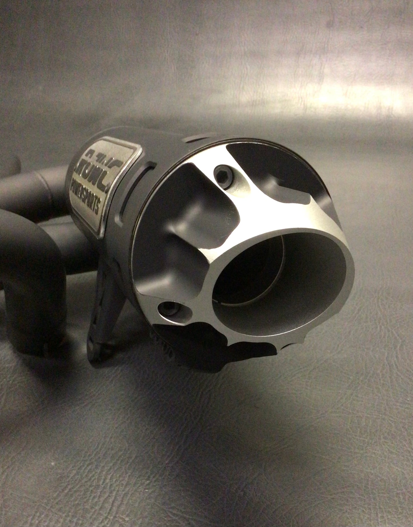 RJWC Dual Exhaust Ceramic Coated Black with Machined Tips and Badge